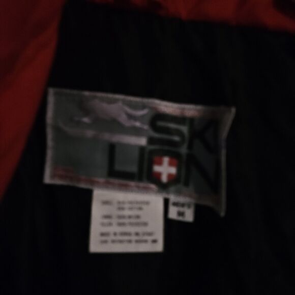 Vtg Ski Lion One Piece Ski Suit Snowsuit Snow Bib Jacket Pant 80s 90 Men's M EUC - Picture 7 of 13